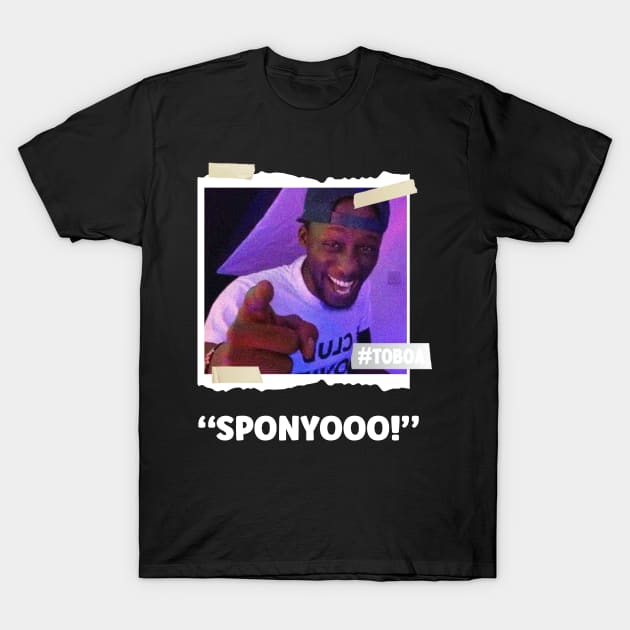 SPONYO - POINTING LAUGH - XTIAN DELA T-Shirt by Xtian Dela ✅